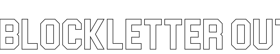 Blockletter Outlines cкачати шрифт безкоштовно